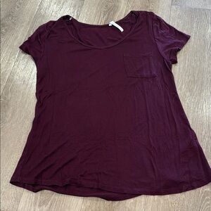 Active USA burgundy Relaxed Short Sleeve Tee